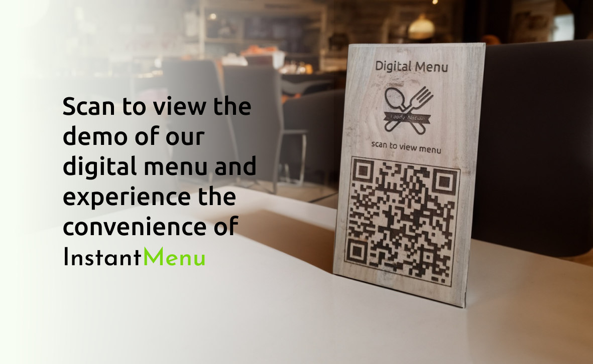 InstantMenu demo qr stand