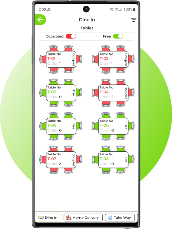 InstantMenu live table tracking