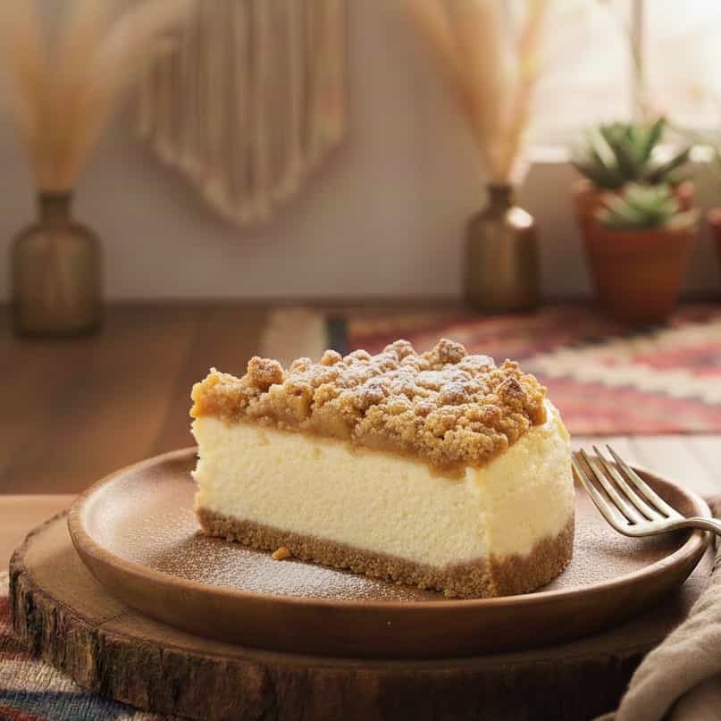 Apple Crumble Cheese Cake (Baked)