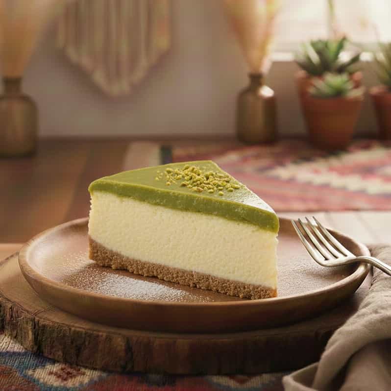 Pista Kunafa Cheese Cake (Baked)