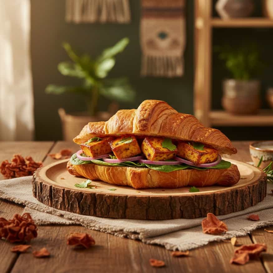 Paneer Croissant Sandwich